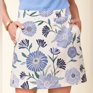 Spartina 449 Ogeechee Daisy Jersey Skort in Blue - Size XL